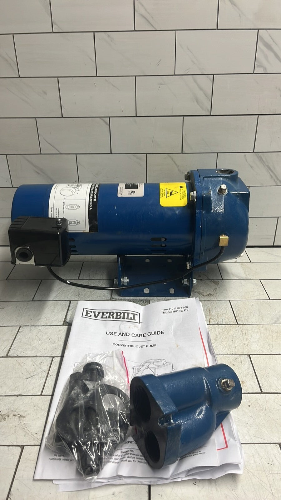 Everbilt HDCWJ10, 1 HP Professional Convertible Jet Pump PARTS ONLY