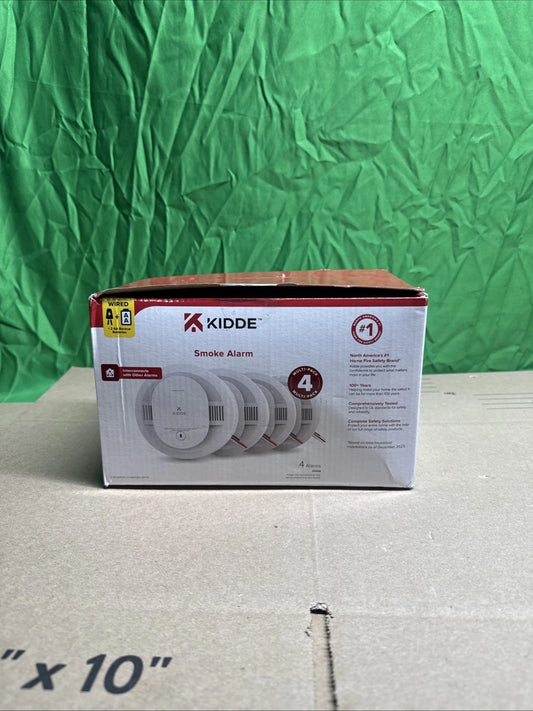 Kidde Smoke Alarm Model 20SAR Hard Wired Detector, battery, 4 Pack NEW OPEN BOX