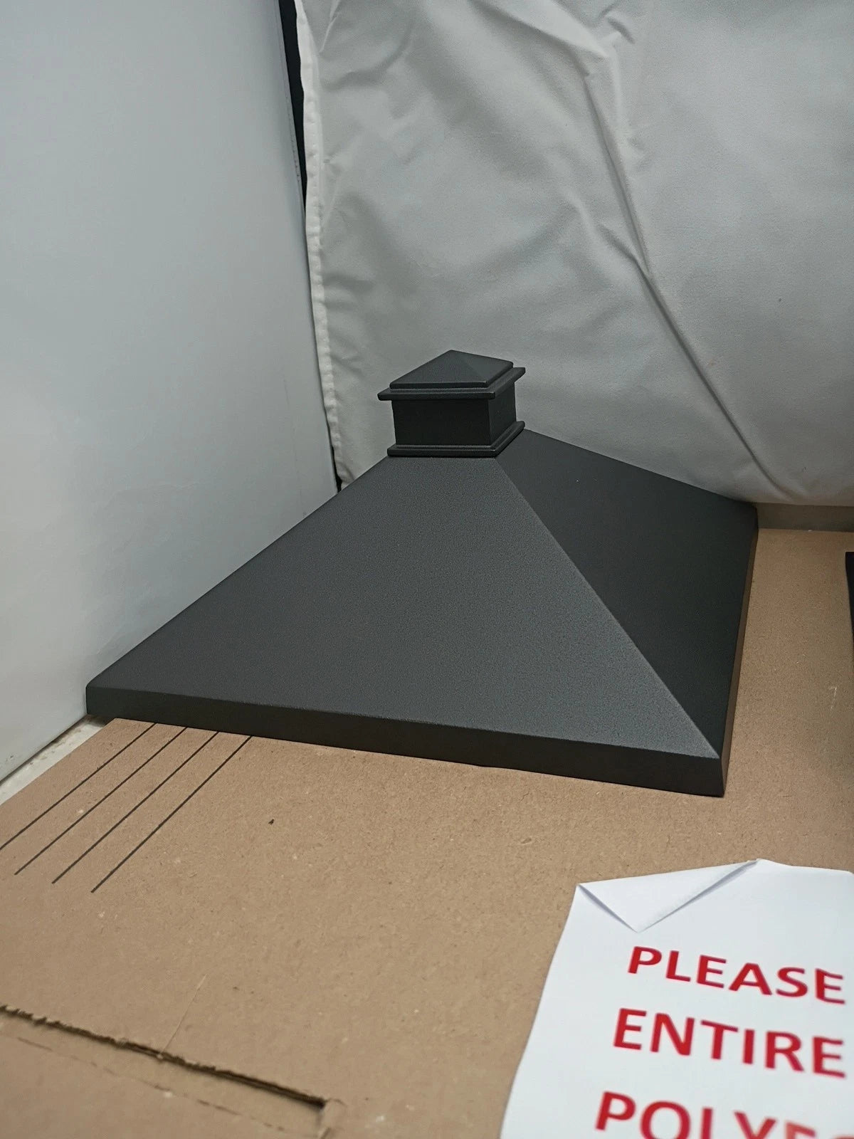 Z-Lite 531PHBR Black Portland 18.5"H 1-Light Outdoor Lantern Post Light Open Box