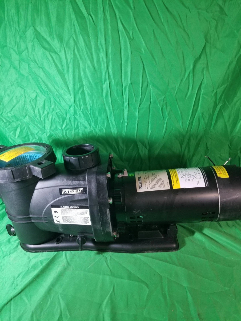 Everbilt Pool Pump Fan-Cooled Motor 1.5 HP 230V Does Not Have Unions