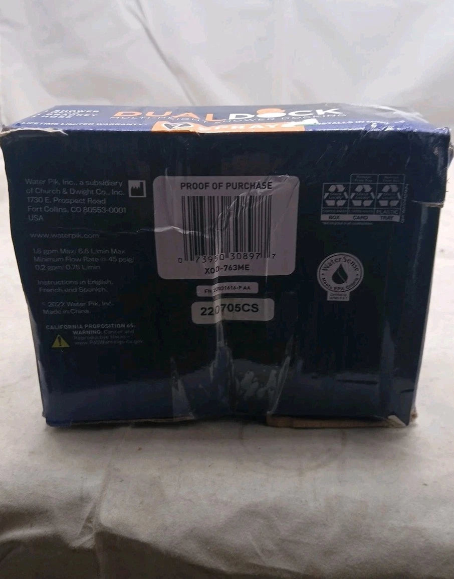 Waterpik 7-Spray Power Pulse Handheld Shower Head Polished Chrome XOD-763ME OB