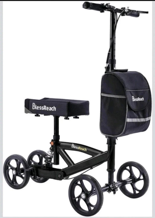 Blessreach Wb2208, Knee Scooter Steerable Walker W/ Brakes Adjustable, OPEN BOX,