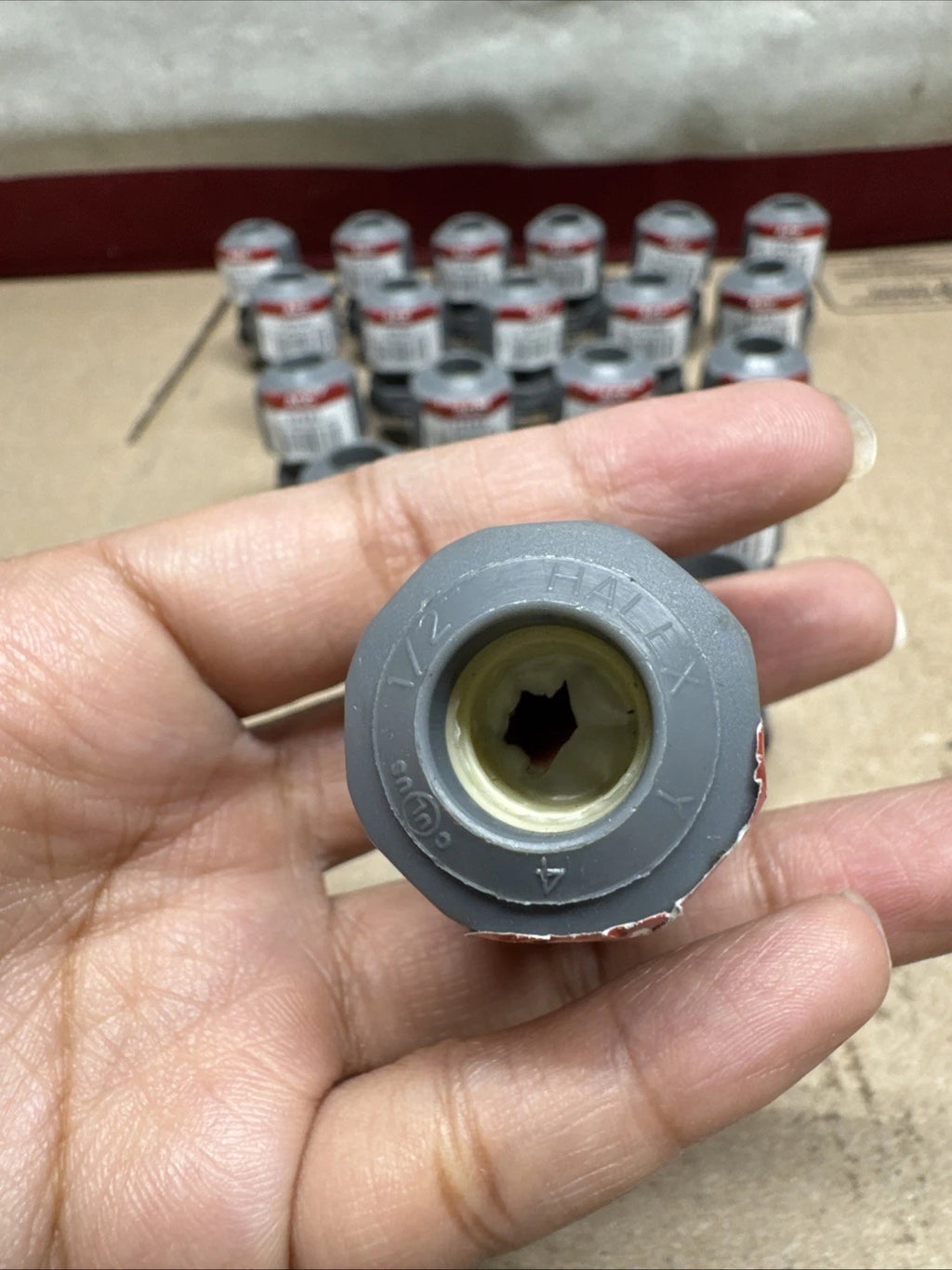 Lot Of 20 Halex 1/2 in. ACC Non-Metallic Strain Relief Cord Connector