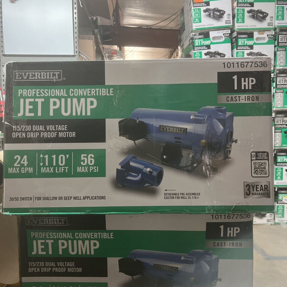 Everbilt HDCWJ10, 1 HP 115/230 Volt Professional Convertible Jet Pump PARTS ONLY