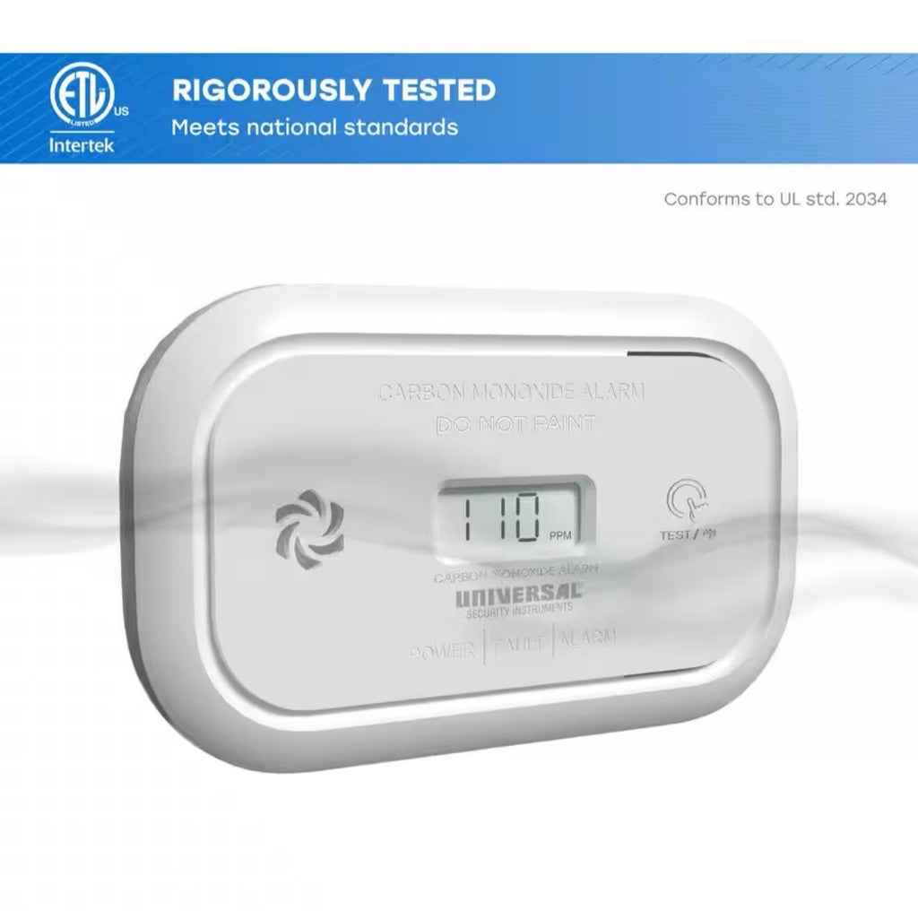 AA Battery Powered Carbon Monoxide Detector with Digital Display NEW