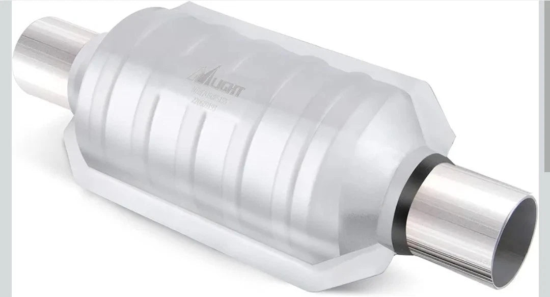 Nilight 2" Inlet/Outlet Catalytic Converter with Heat Shield 2" Universal Cat