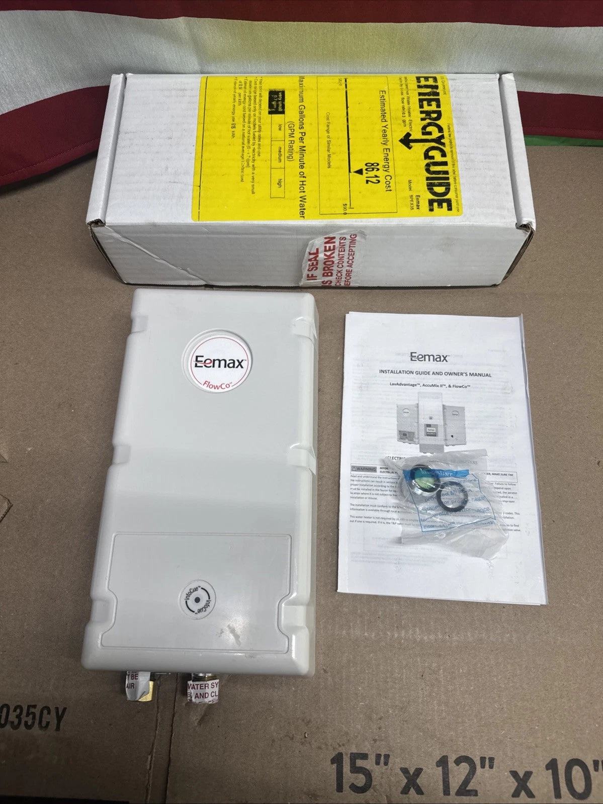 EEMAX SPEX35 Electric Tankless Water Heater,240V Under Counter