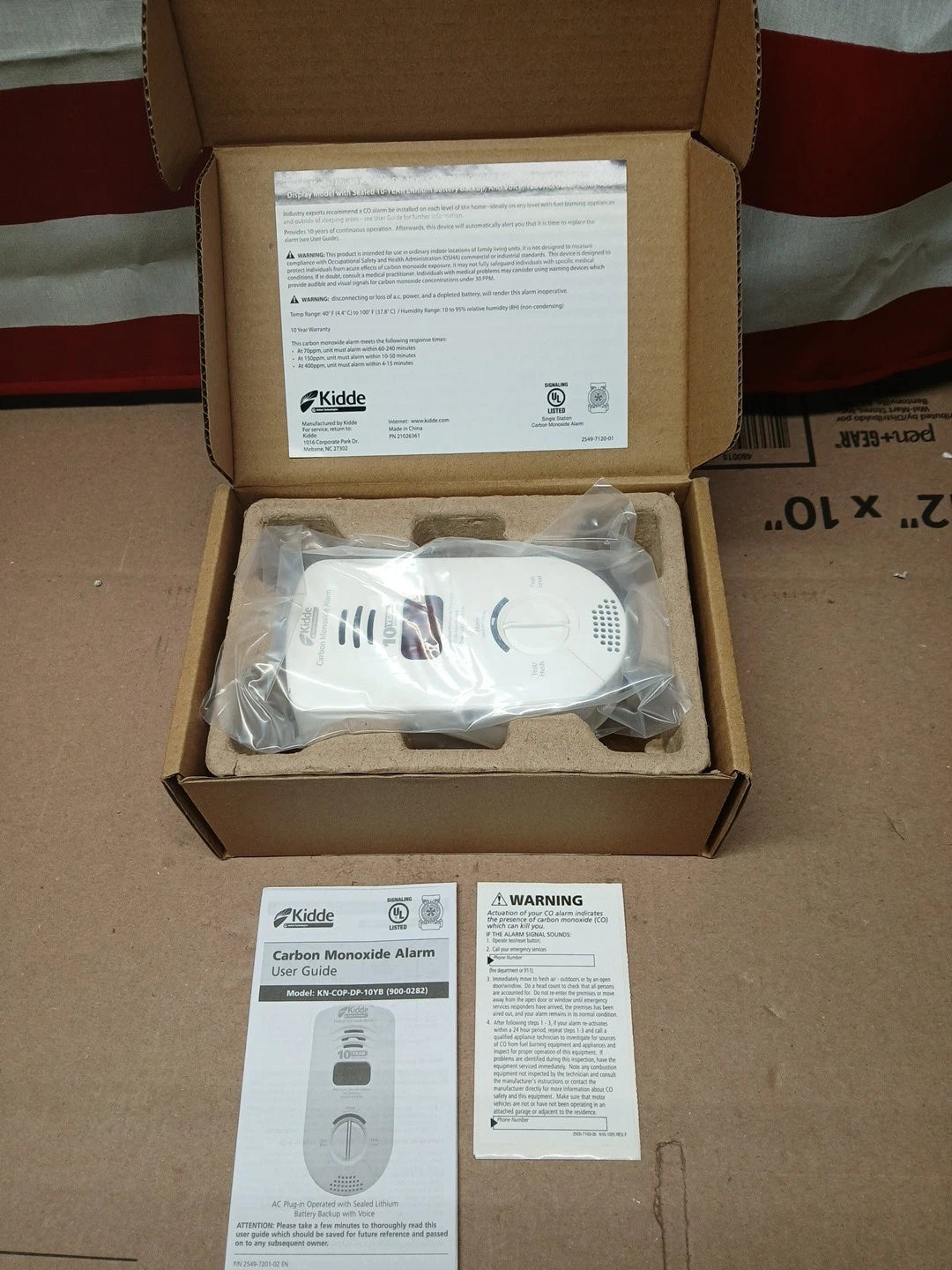 Kidde Bedroom Plug-In Carbon Monoxide Detector Alarm with Lithium Battery