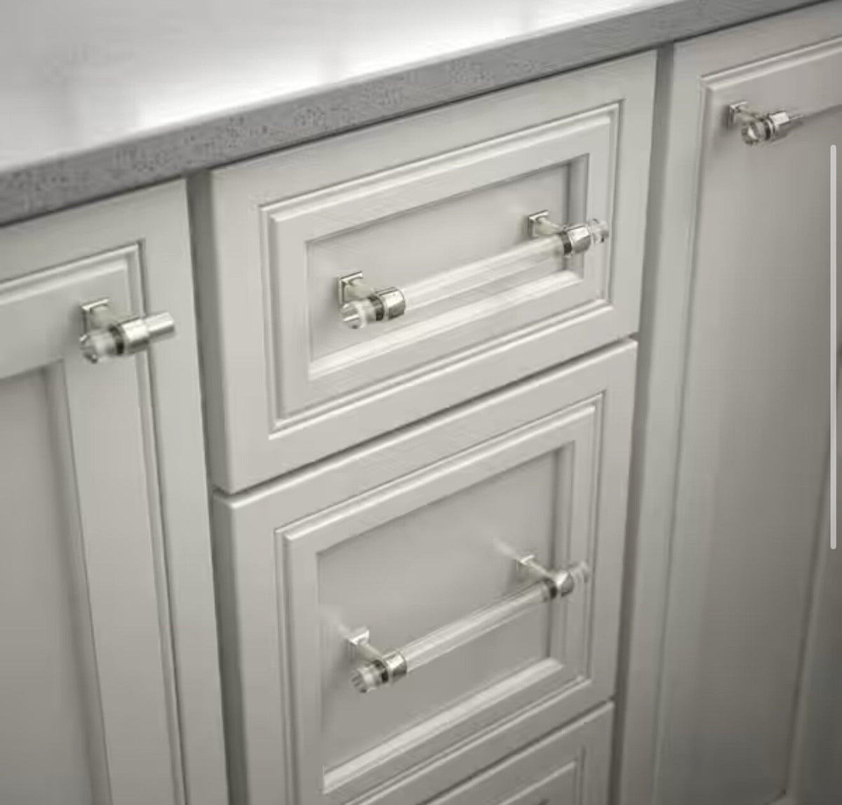 12-PACK Liberty 5-1/16 in Acrylic Polished Nickel & Clear Cabinet Drawer Pull...