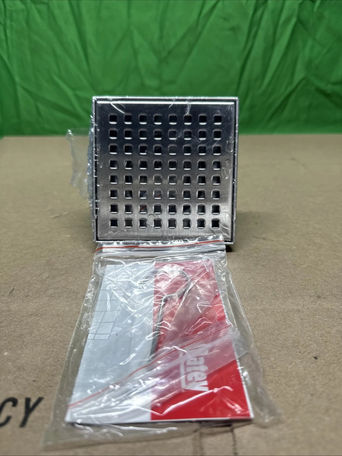 Designline 4 in. x 4 in. Stainless Steel Square Shower Drain w/ Drain Cover