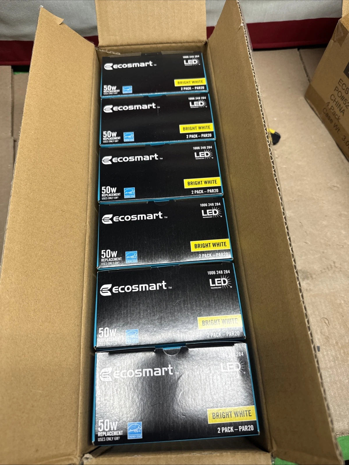 (12-pack) EcoSmart Equivalent PAR20 Dimmable Adjustable Beam Angle LED LightBulb