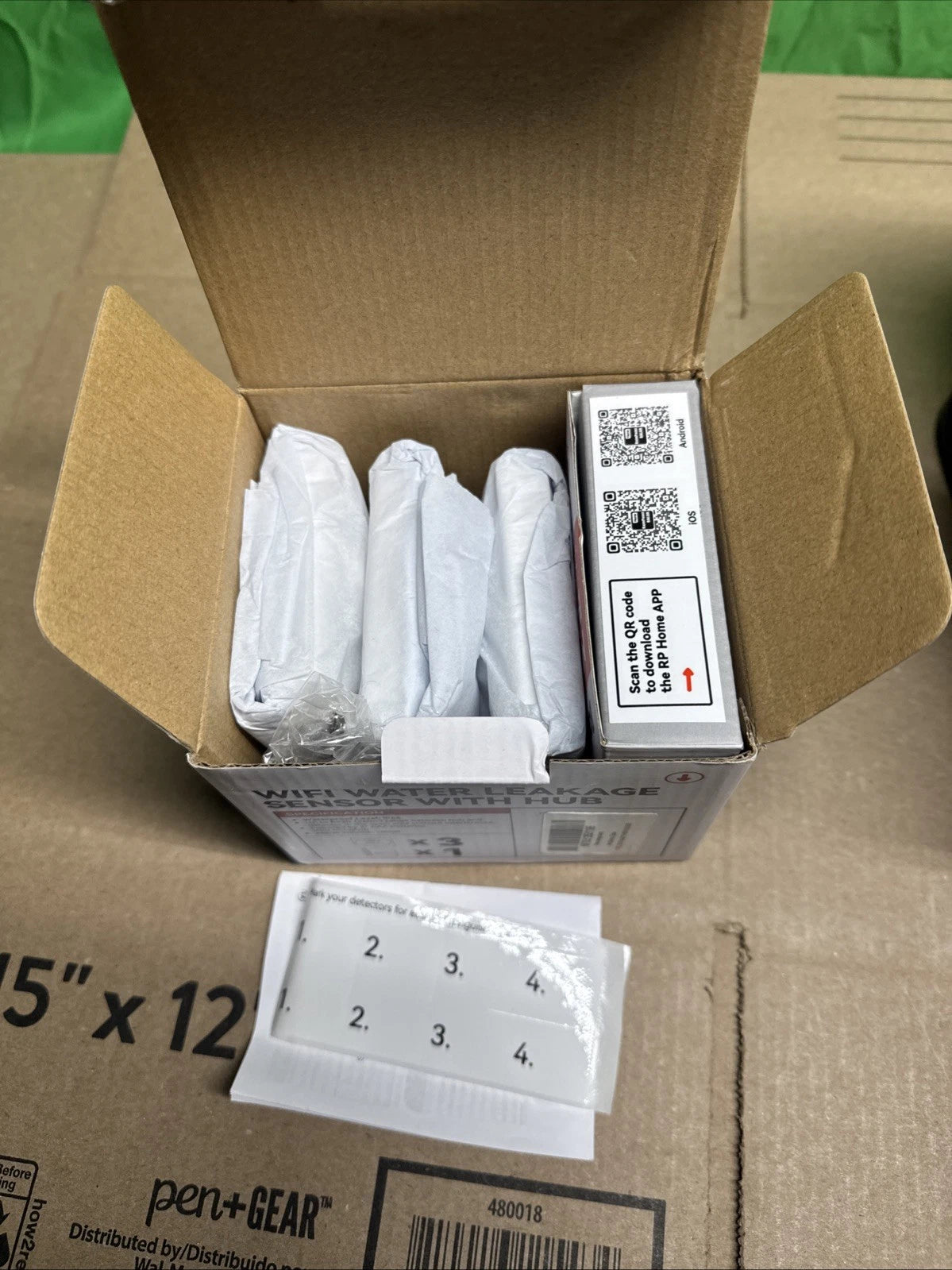 WiFi Water Leak Detector, Hub & Water Leak Sensor 3 Pack, Wireless Siren Alar...