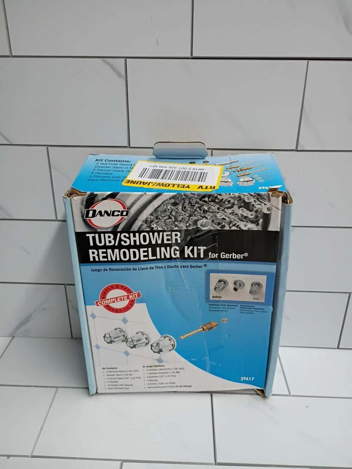 2pk DANCO 39617 GERBER HANDLE TUB SHOWER FAUCET REMODEL REBUILD FULL KIT New OB