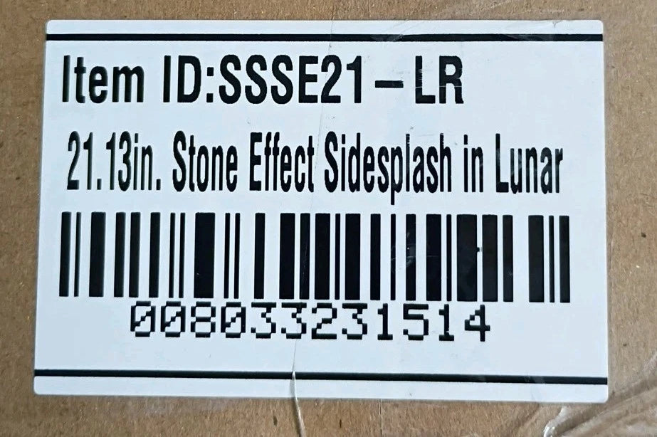 Stone Effects Cultured Marble Side splash in Lunar Open Box