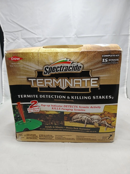 15ct Spectracide Terminate Termite Detection & Killing Stakes,Pop-Up Indicator