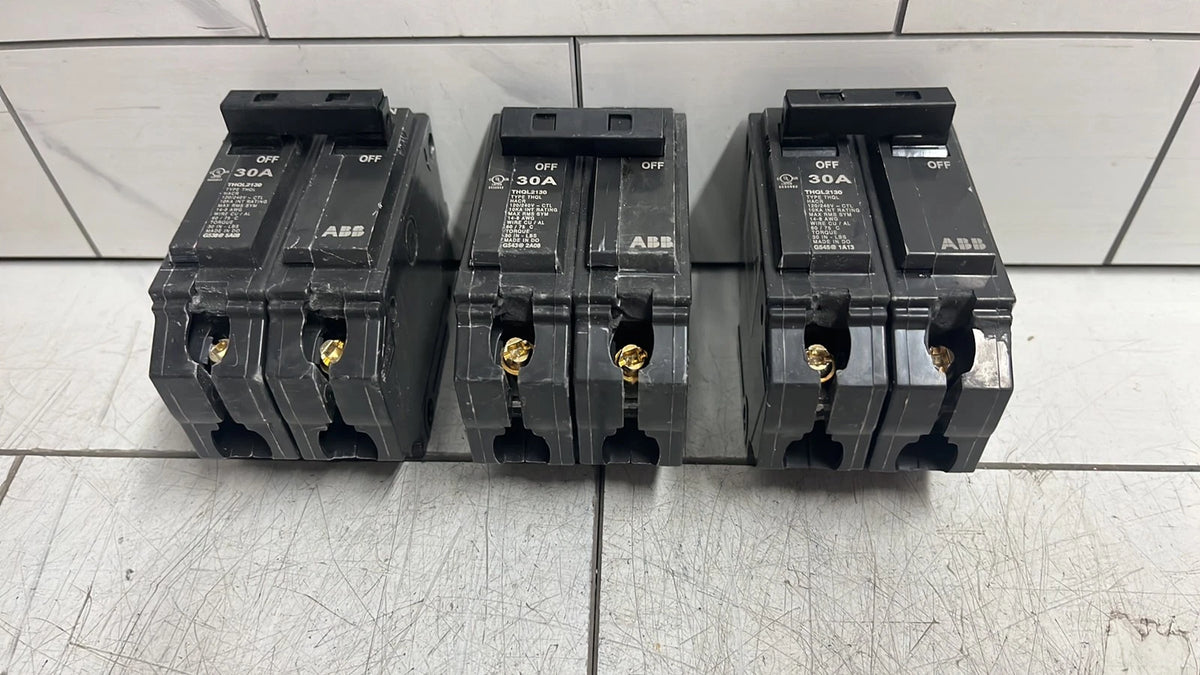 3 PK GE/ABB THQL2130A Circuit Breaker Double Pole 30A 240V