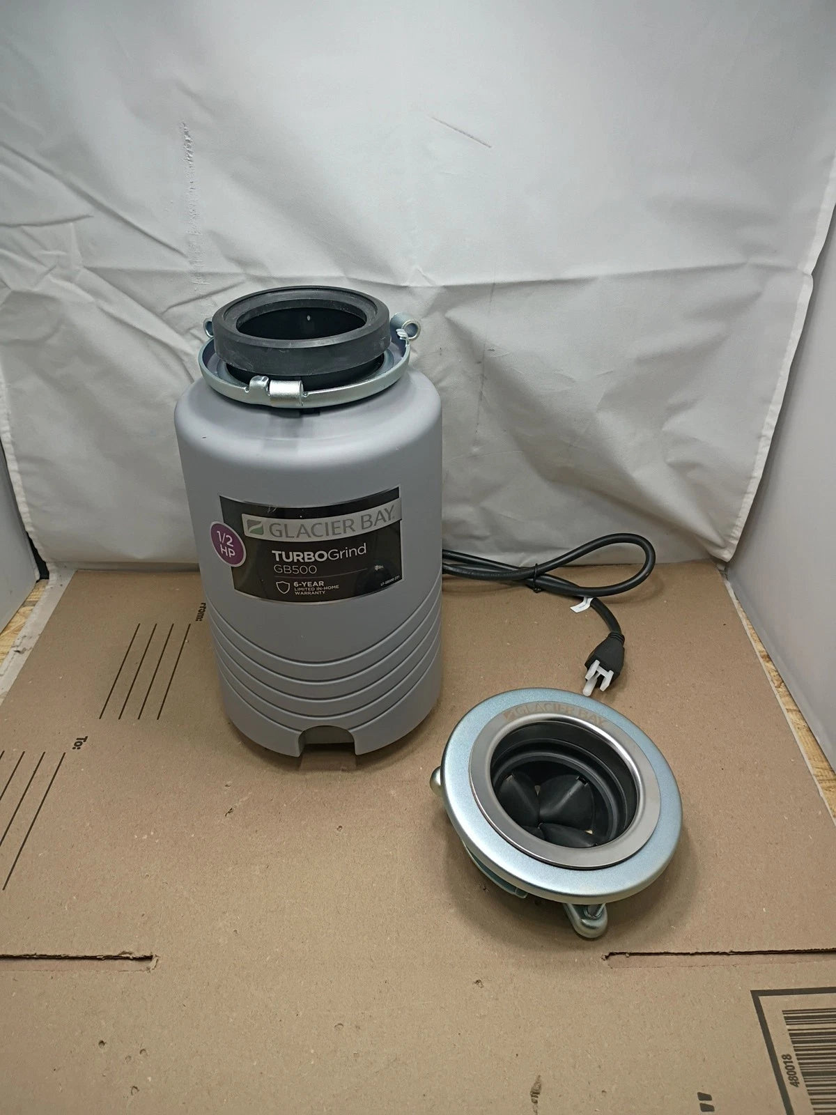 Glacier Bay GB500 Turbo Grind 1/2hp Garbage Disposal Continuous Feed Open Box