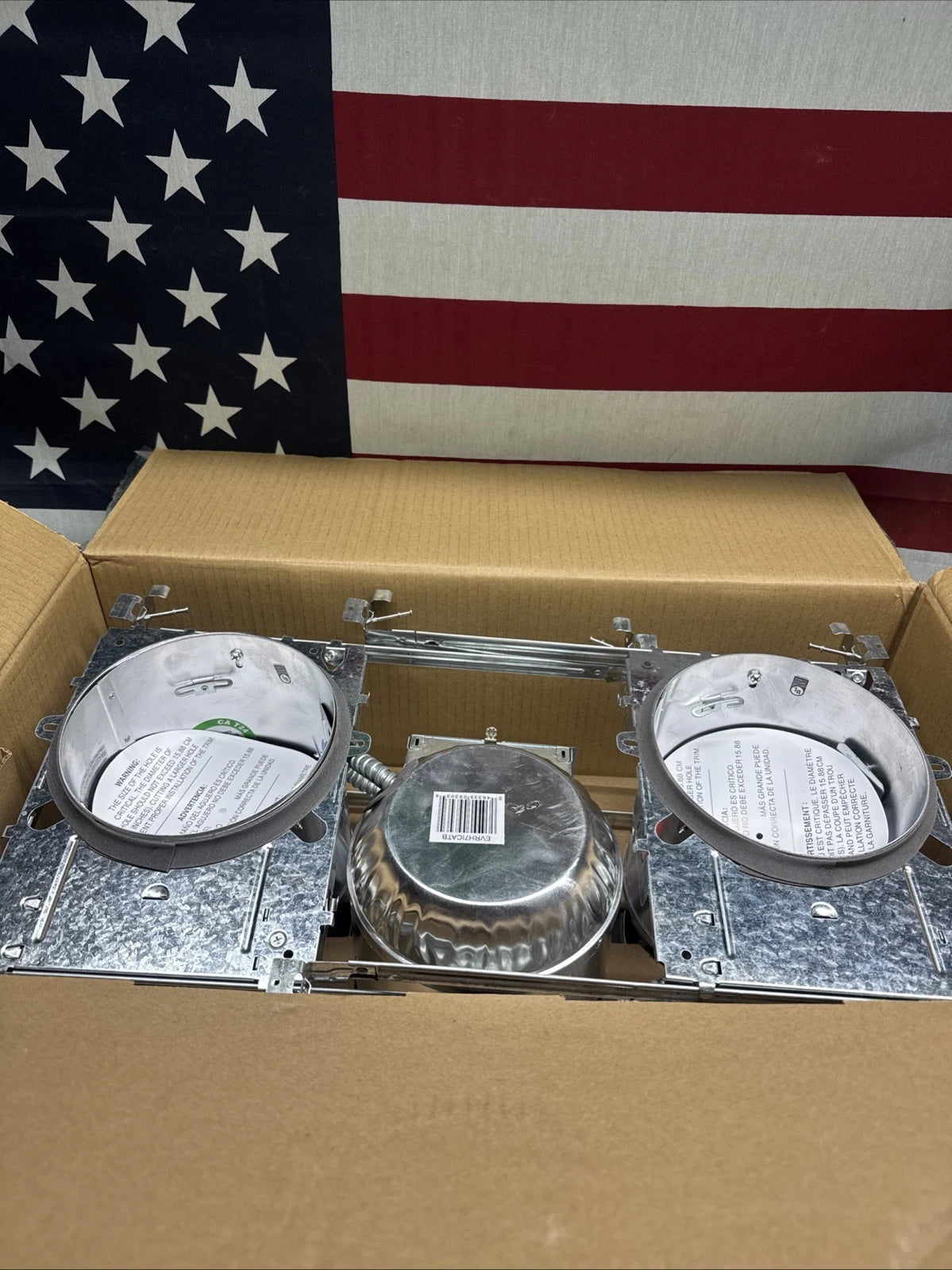 6 Pack EnviroLite 6 in. IC Rated LED New Construction Recessed Housing...