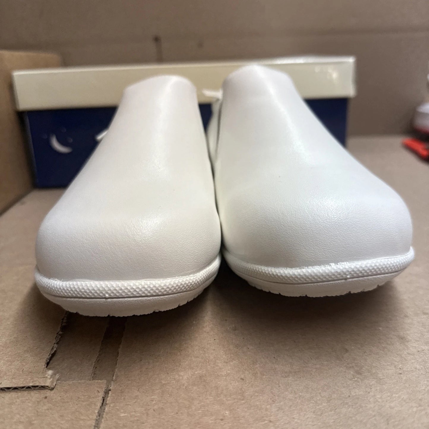 24 HOUR COMFORT Ester Women's 10 Wide Width Slip-On Leather Loafers Nurse