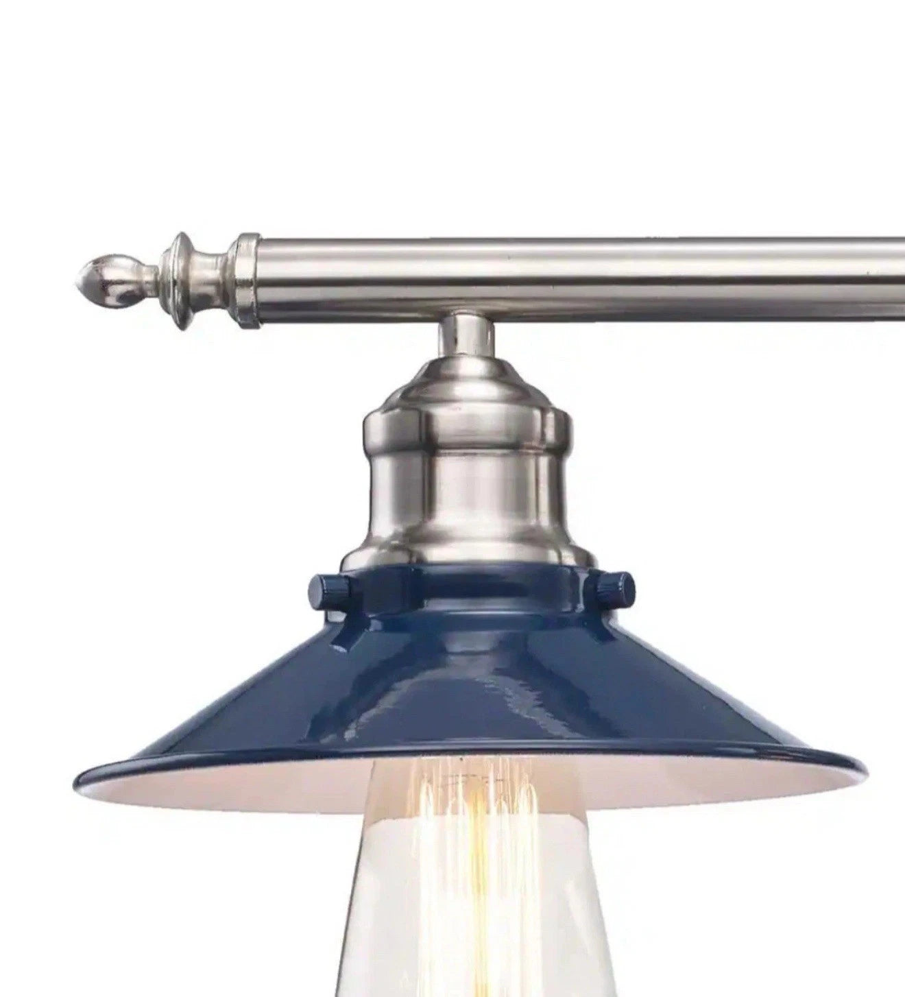 Hampton Bay 20514 CB-BN Glenhurst Cobalt/Brushed Nickel Farmhouse Vanity Light