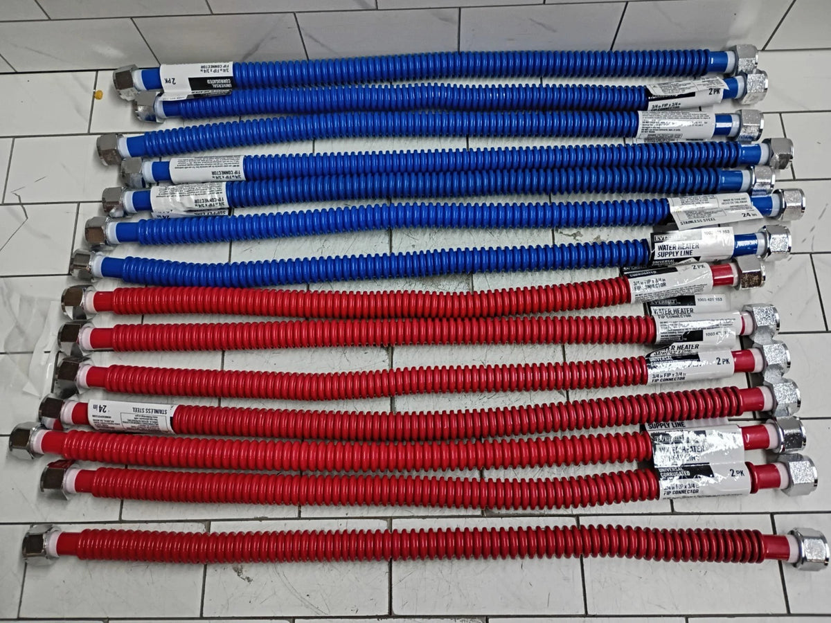 14 Everbilt Corrugated Stainless Steel Water Heater Connector 24" x 3/4" x 3/4"