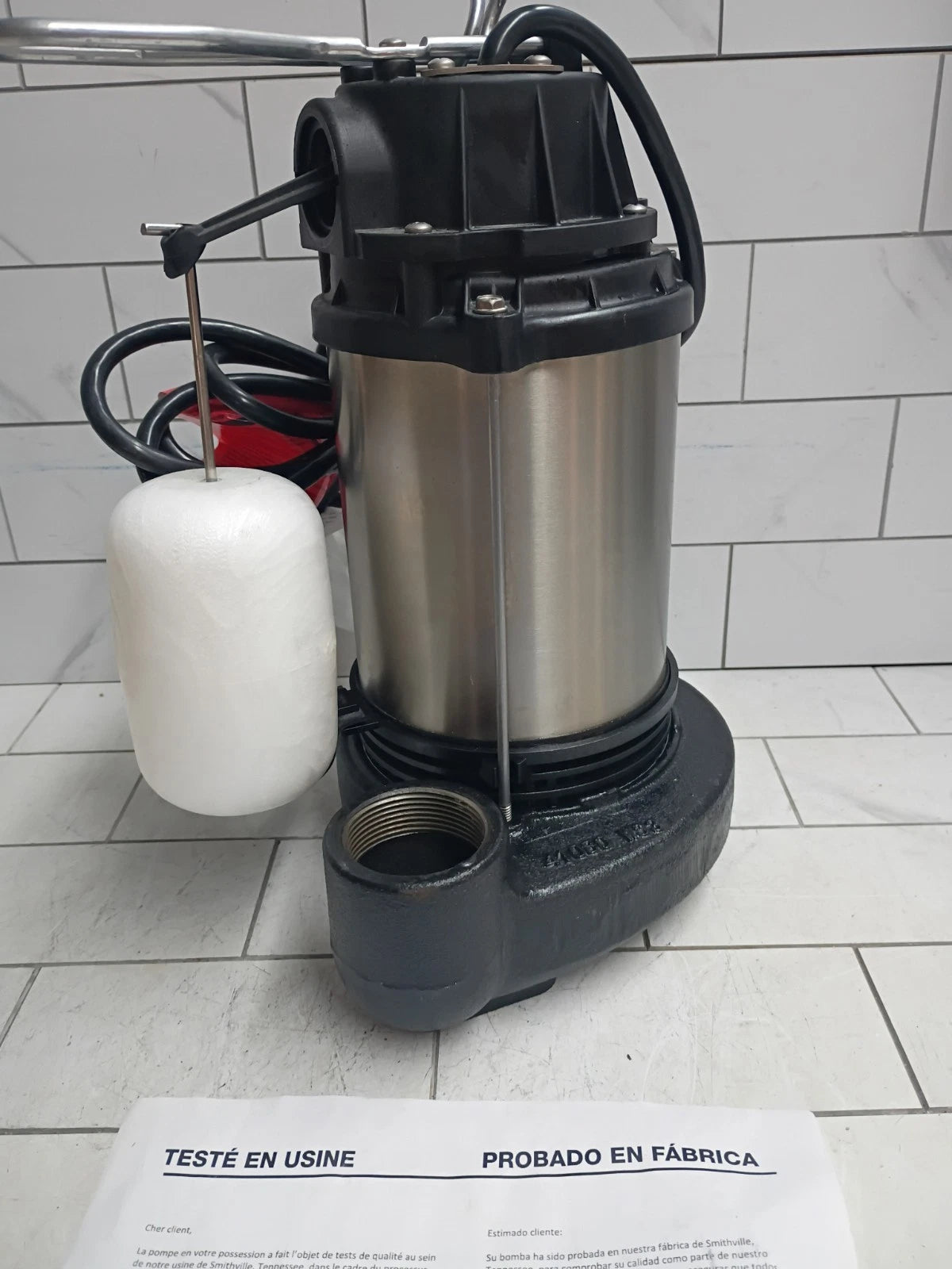 Ridgid500RSDS 1/2 HP Stainless Steel Dual Suction Sump Pump, Open Box.
