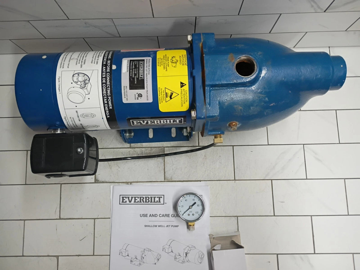 Everbilt HDSWJ5 Shallow Well Jet Pump Cast Iron 1/2HP FOR PARTS