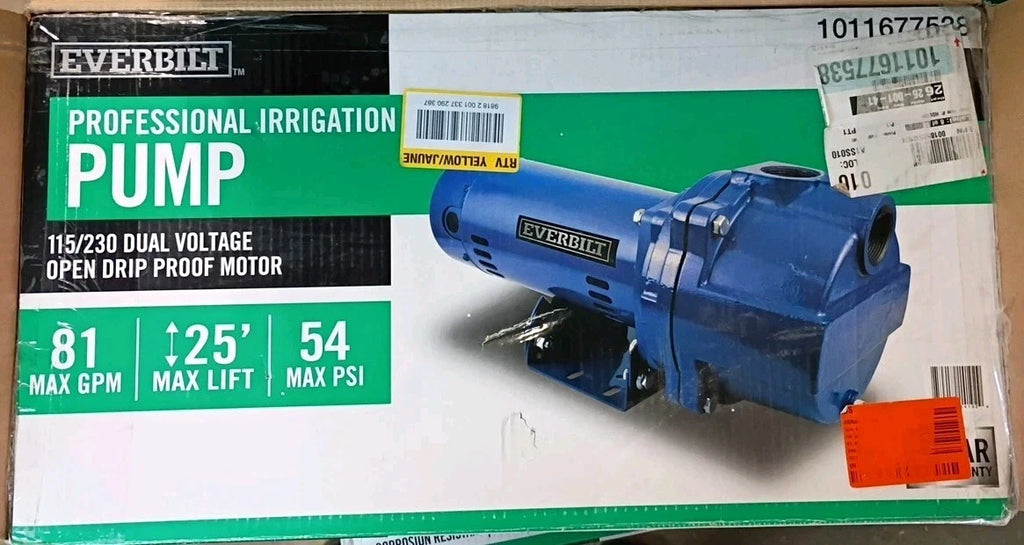 Everbilt Professional Irrigation Pump Cast Iron 2 HP Dual Voltage, HDLS20 PARTS