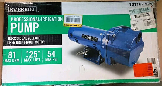 Everbilt Professional Irrigation Pump Cast Iron 2 HP Dual Voltage, HDLS20 PARTS