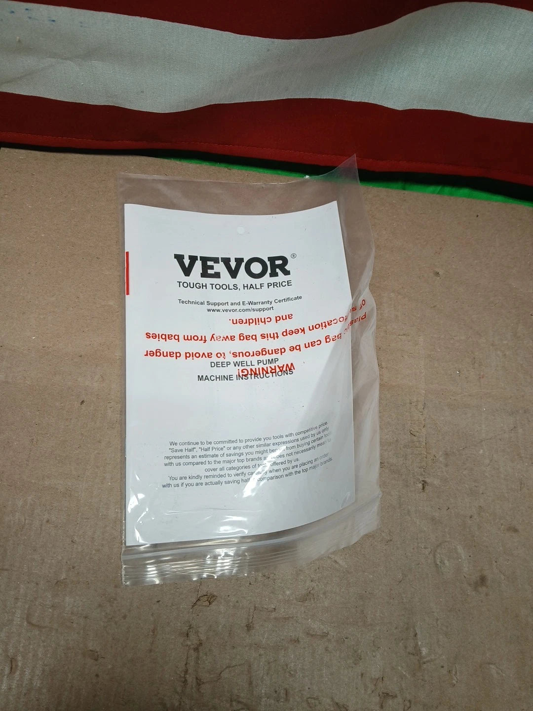 VEVOR Deep Well Submersible Pump, 0.5HP 230V/60Hz, 28gpm 167ft Head, with...