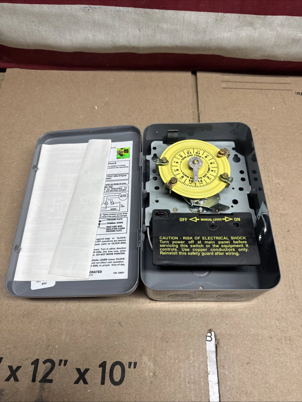 Intermatic T101 24-Hour Mechanical Time Switch, 120 VAC, 60Hz, SPST