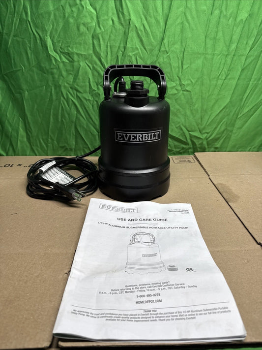 Everbilt 1/3 HP Submersible Aluminum Utility Pump
