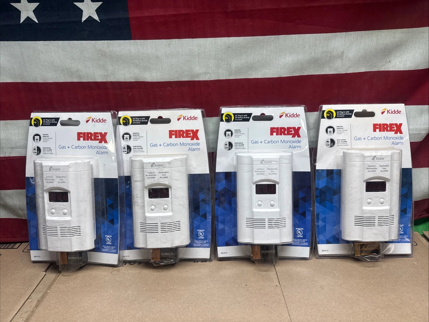 New 4 PACK Kidde KN-COEG-3 Explosive Gas Alarm Carbon Monoxide Alarm Detector