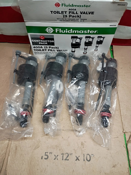 Fluidmaster 400A Universal Toilet Fill Dual Flush Valve (Contractor 4-Pack) OB