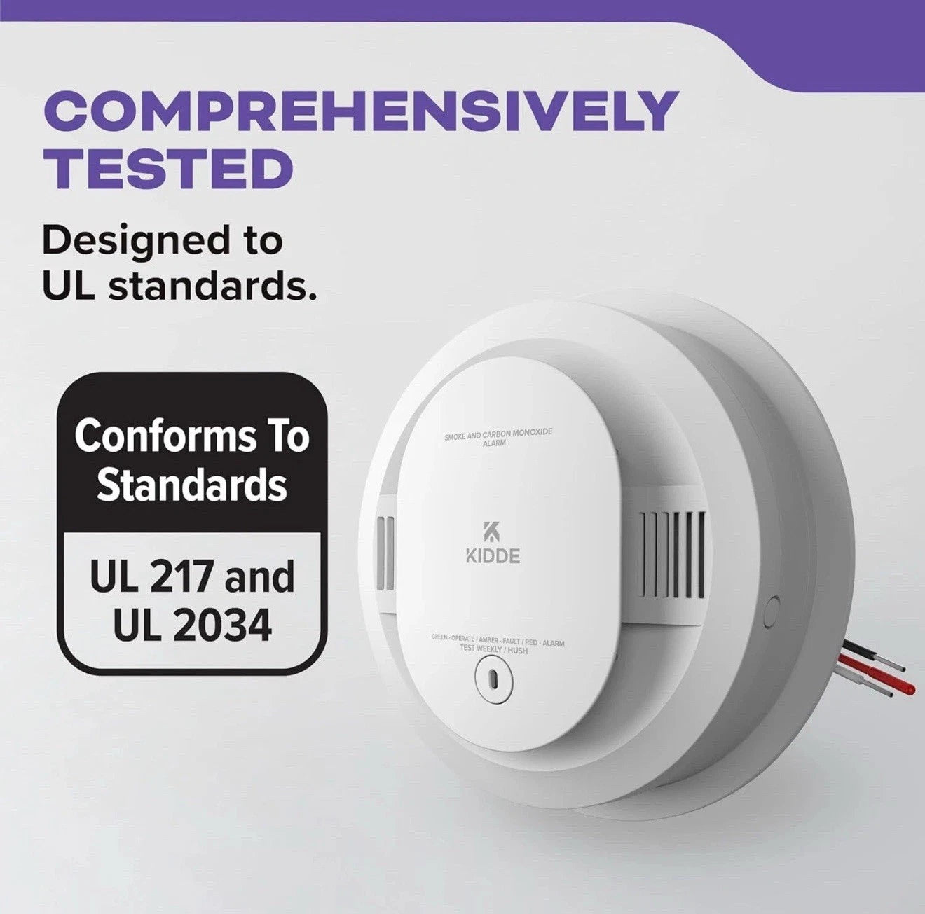 1 Pack Kidde Smoke & Carbon Monoxide Detector, AA Battery Powered, LED Warning