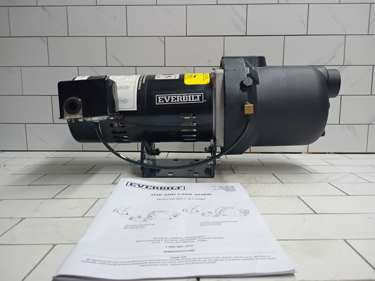 Everbilt HDSWJ5P 1/2 HP Plastic Shallow Well Jet Pump New Open Box