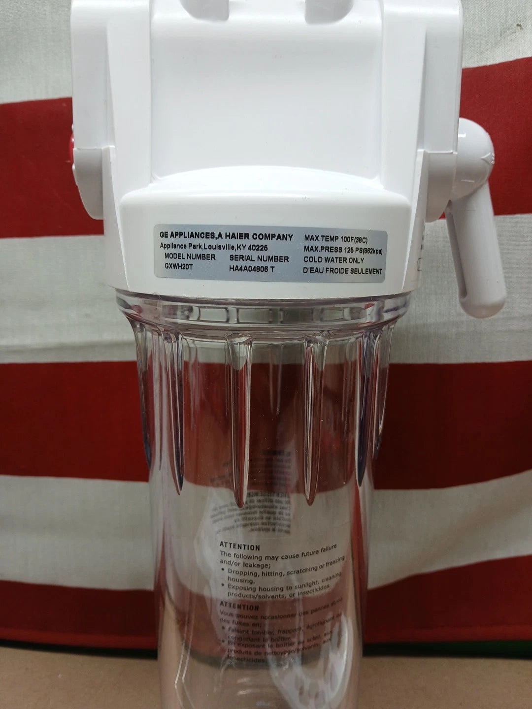 GE GXWH20T Whole House Water Filtration System Model OPEN BOX