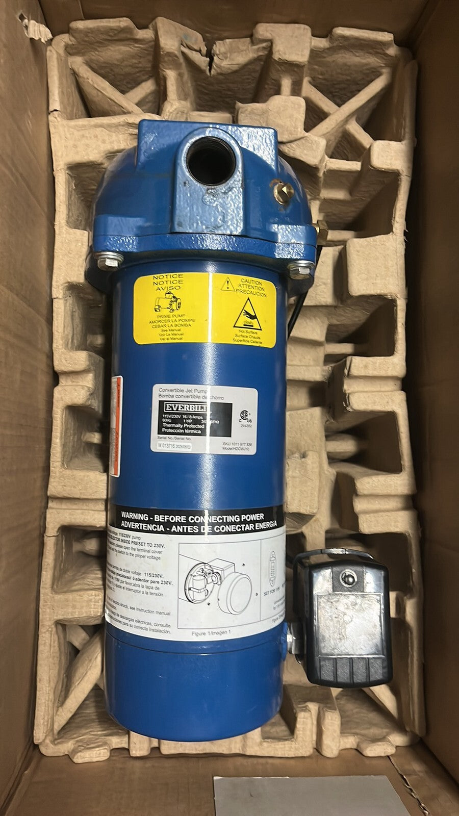 Everbilt HDCWJ10, 1 HP Professional Convertible Jet Pump *PARTS ONLY*