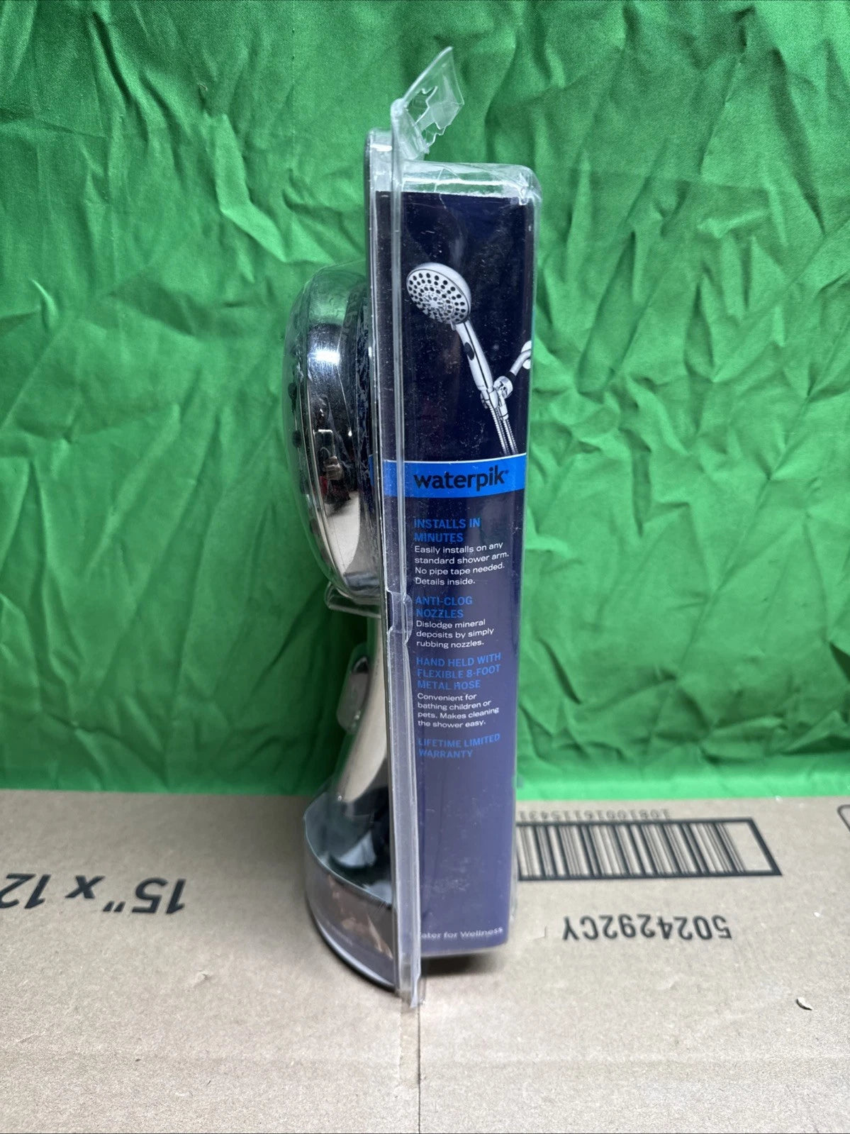 Waterpik 6-Spray 4.8 in. Wall Mount Handheld Adjustable Shower Head. Chrome