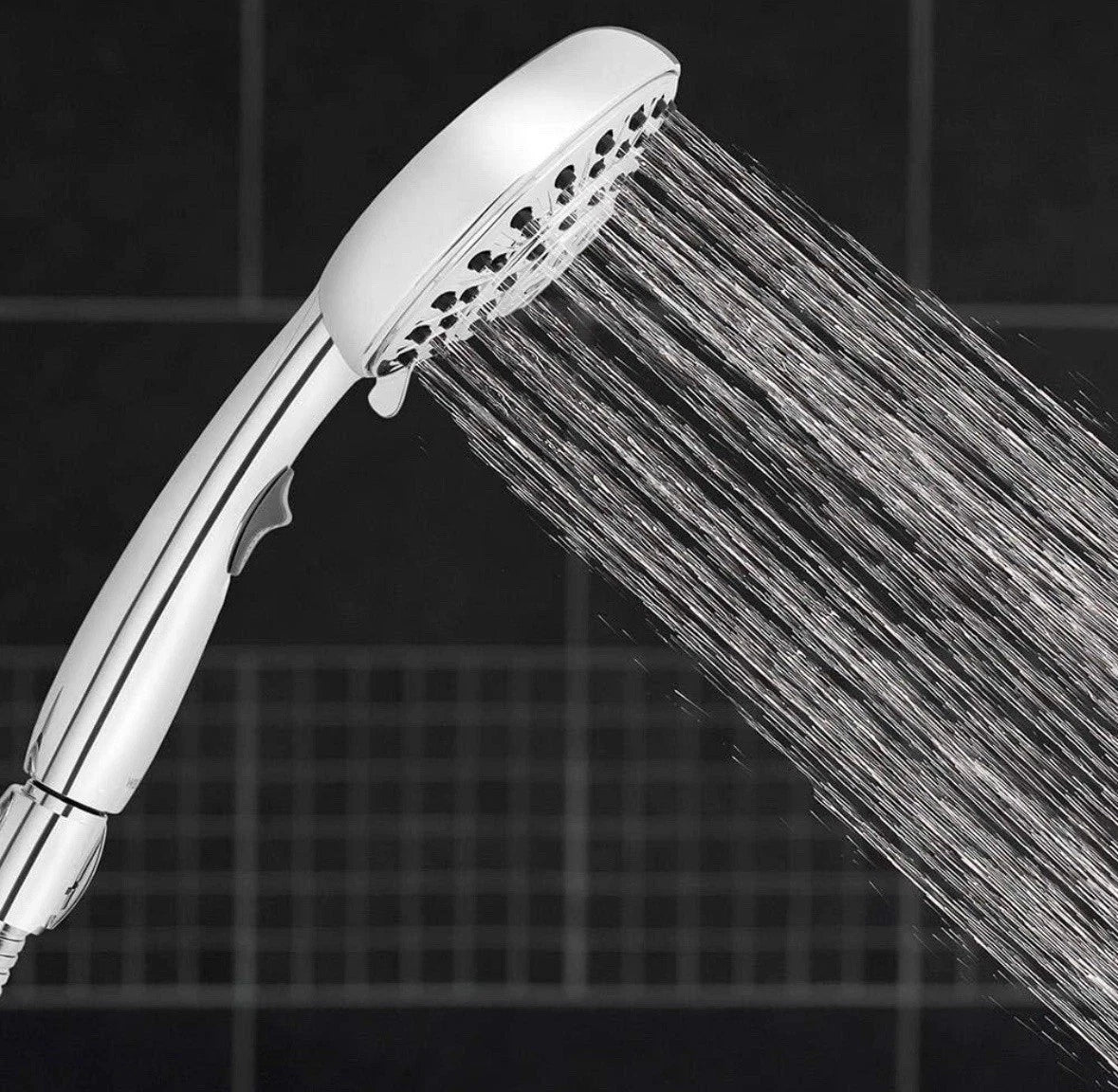 Waterpik 6-Spray 4.8 in. Wall Mount Handheld Adjustable Shower Head. Chrome.