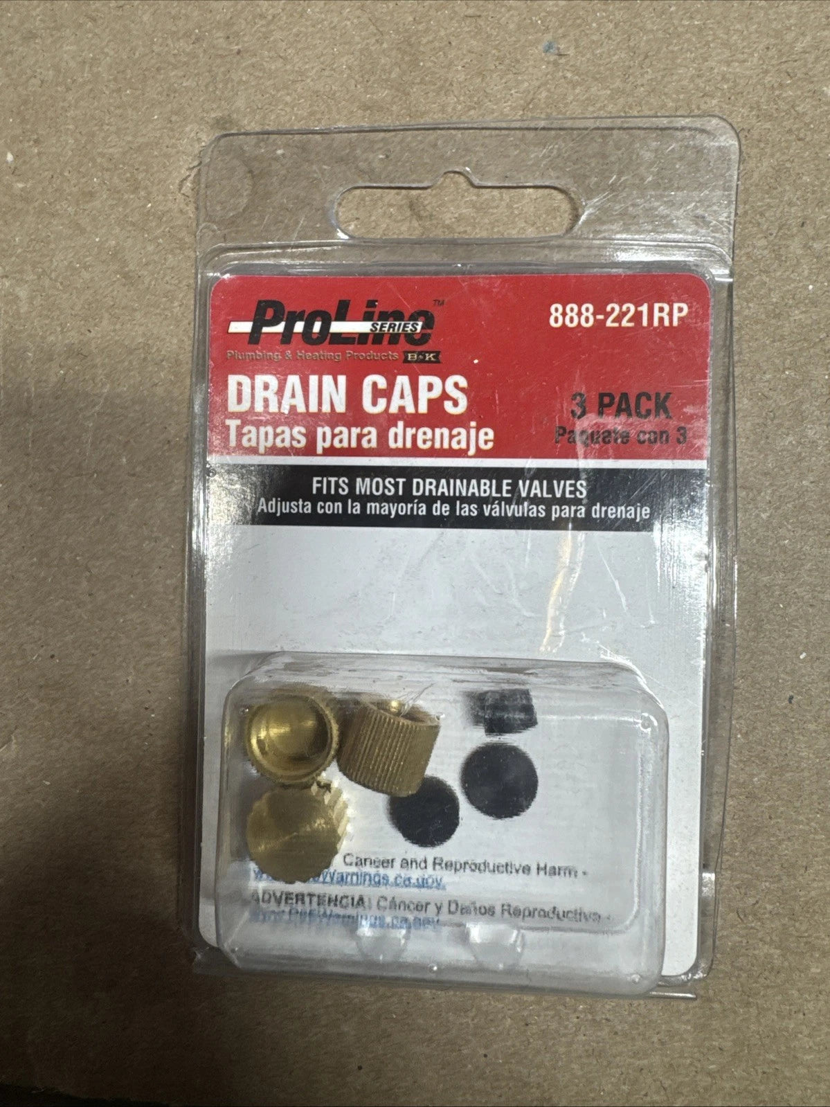 NEW!! 45 Count Proline Drain Caps - Waste Cap & Washer - (5) 15 packs 881-221RP