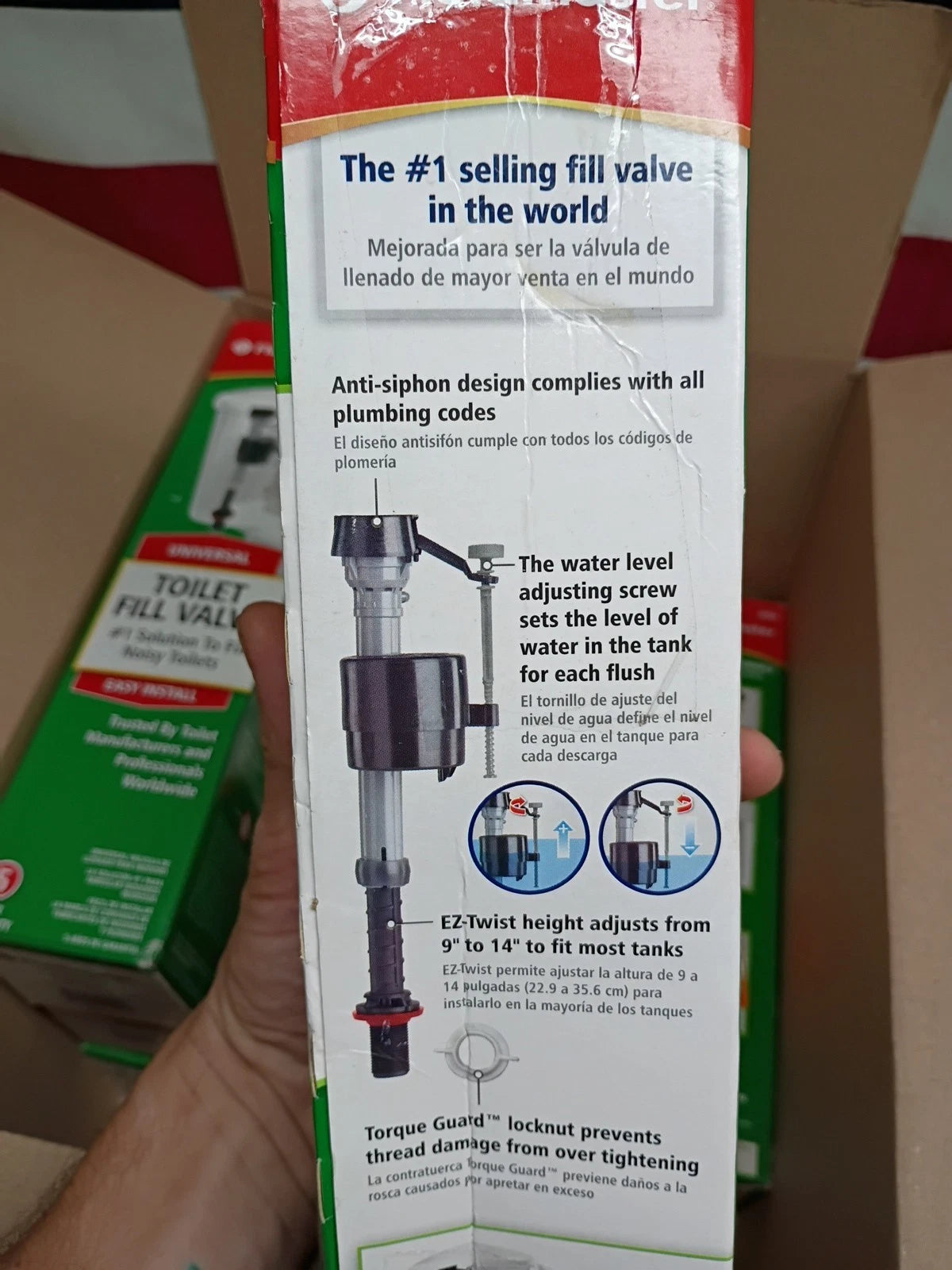 8pk Fluidmaster 400A Universal Toilet Fill Valve, Open Box,