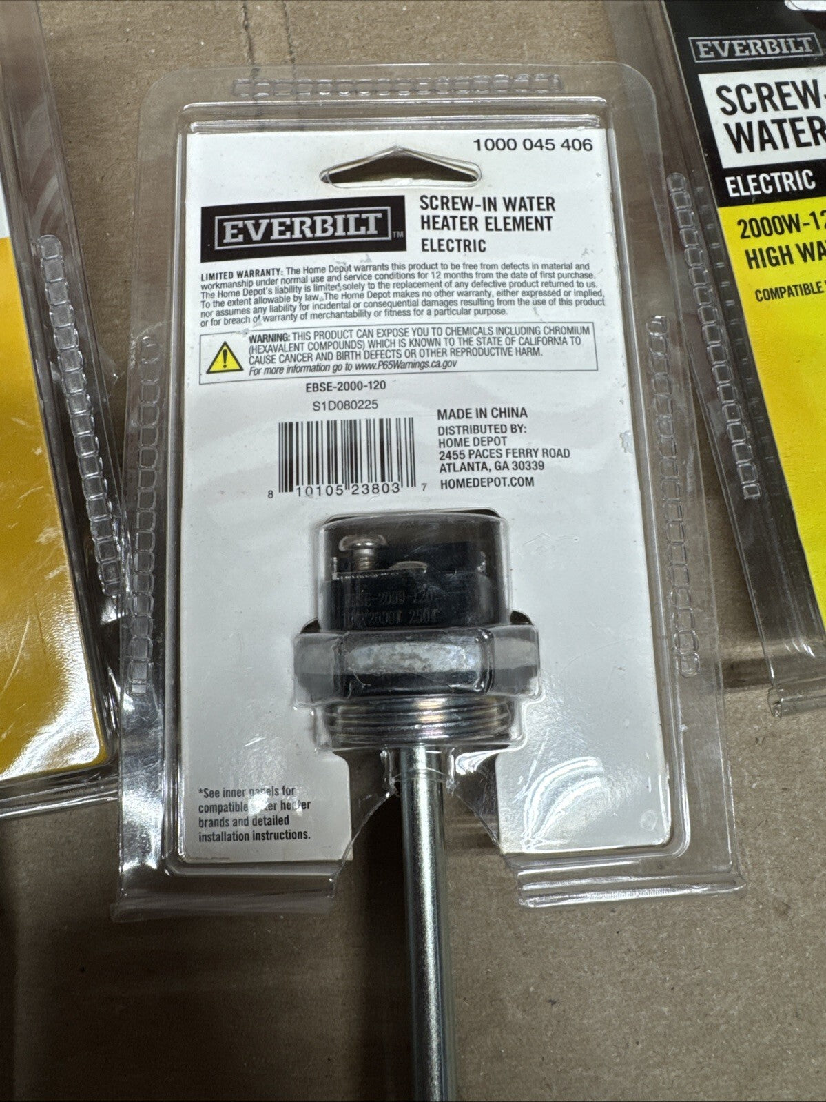 5- Pack Everbilt HWD Water Heater Element 2000W 120V EBSE-2000-120