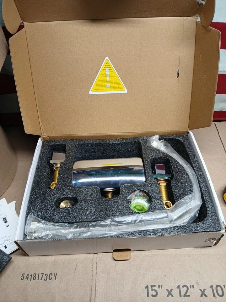 Aleasha Double-Handle Roman Tub Faucet in Chrome