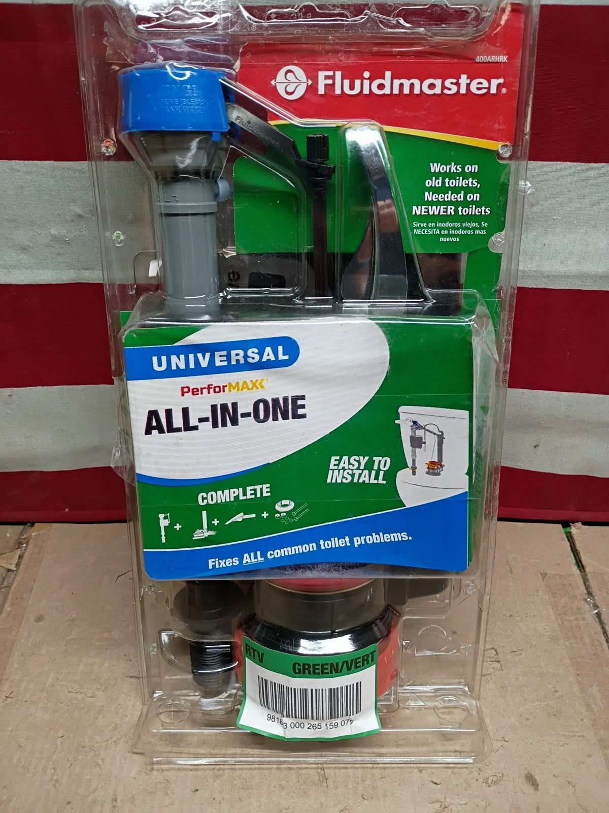 LOT OF 9 Fluidmaster Universal Complete Toilet Rebuild Repair Kit 10" H 400ARHRK