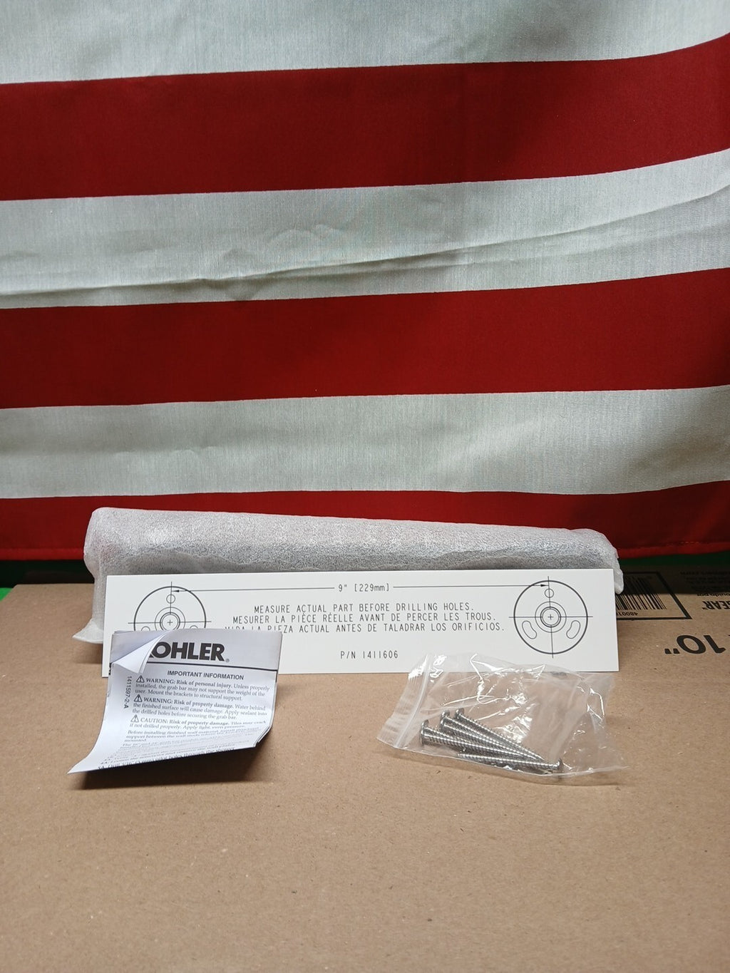 New KOHLER R27234-2BZ Carmichael 9" Grab Bar in Oil-Rubbed Bronze