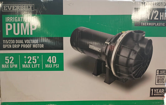Everbilt Lawn Irrigation Pump Plastic 1.5HP HDLS15P PARTS ONLY
