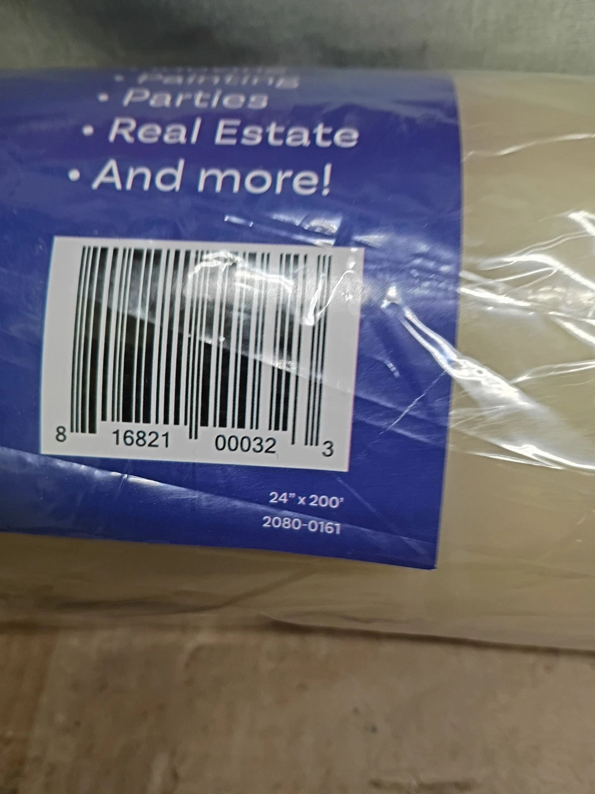 Carpet Protection Film 24" x 200' Roll Easy Unwind Clean Removal Self-Adhesive