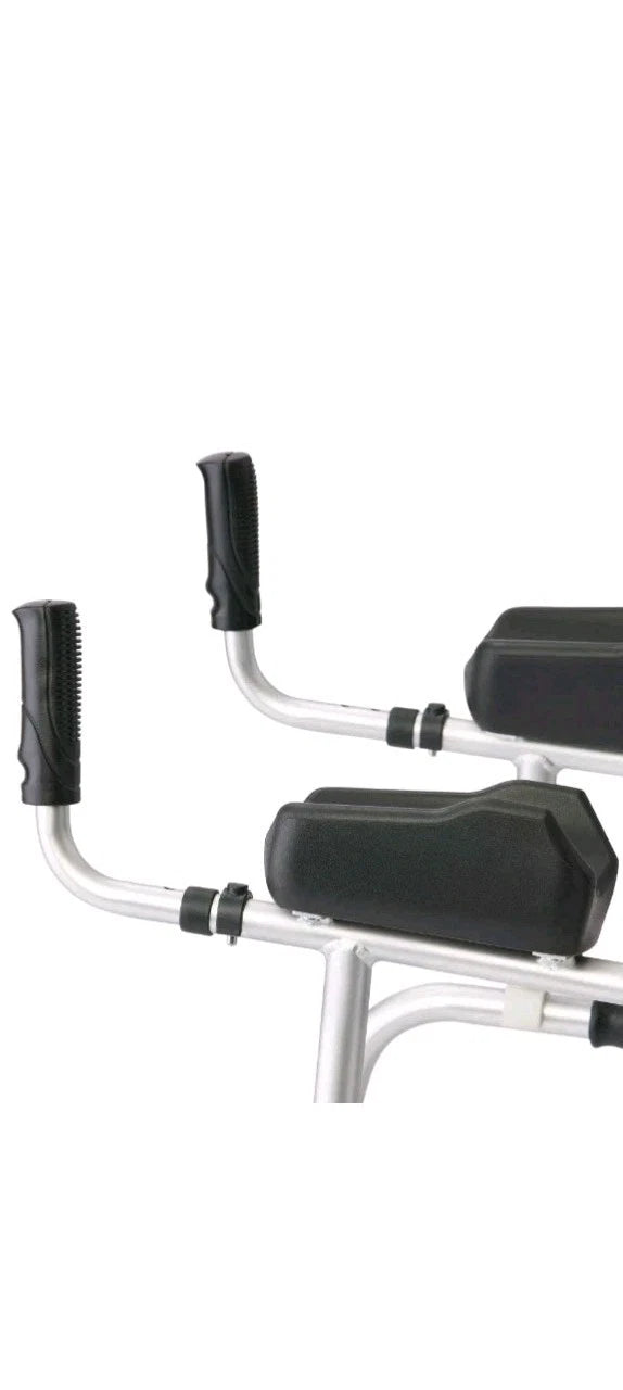NEW Medline Upright Forearm Armrest Stability Walker 5” Dual Wheels Height. OB