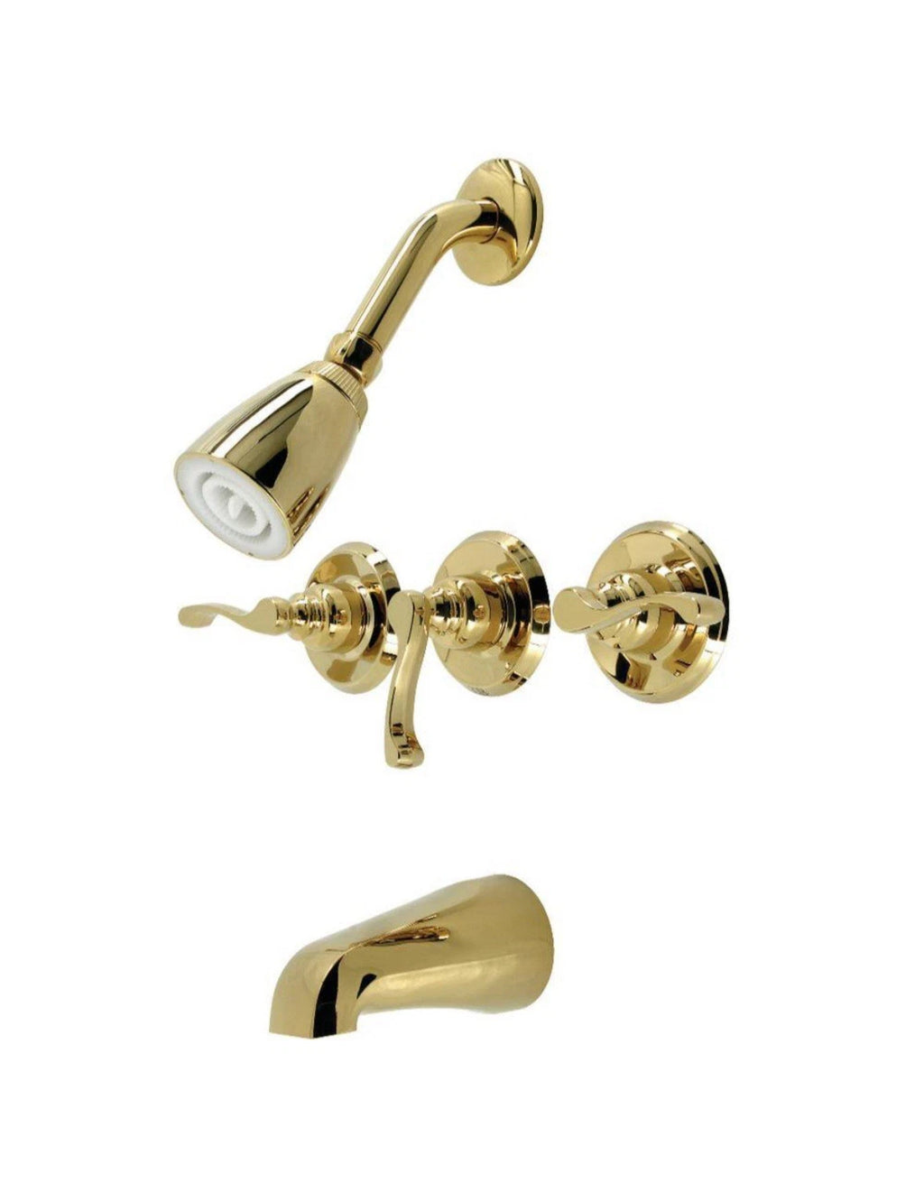 Kingston Brass KB232*Royal Triple Handle 1-spray Tub And Shower Faucet 2 GPM in.